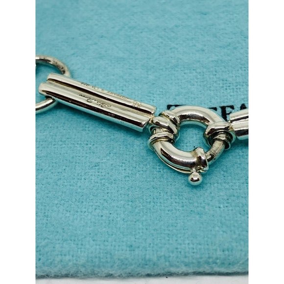 Tiffany & Co. Picasso Sterling Silver Groove Tenderness Heart Link Necklace 18”